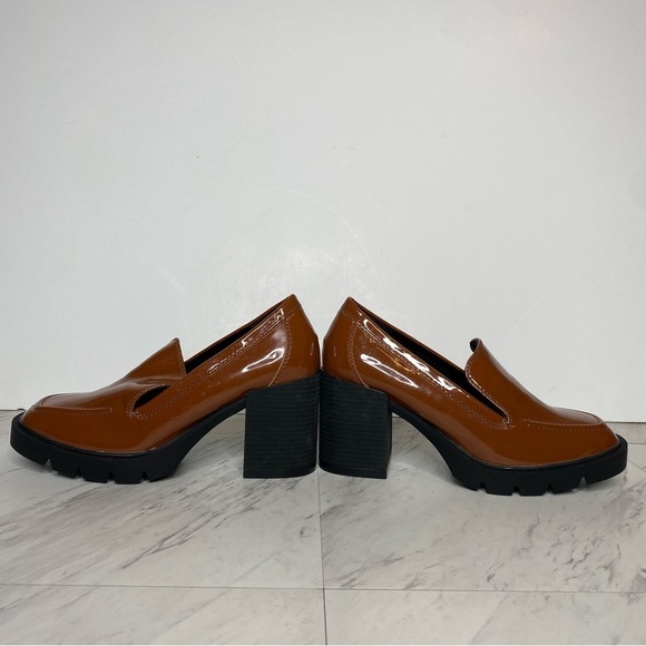New! Blondo Josie Cognac Patent Heeled Loafer 9 1/2 - Picture 8 of 14